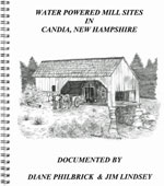 Water Powered Mill Sites in Candia, New Hampshire - Front Cover
